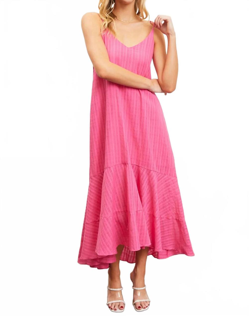 NEW MUSTARD SEED ainsley maxi dress in pink